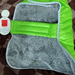 Top Paw Reflective Pet Coat Size M - Green and Gray